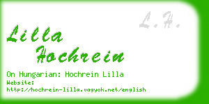 lilla hochrein business card